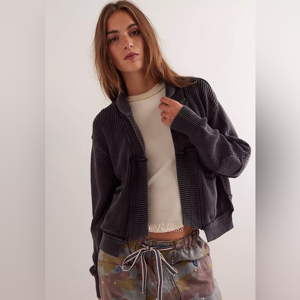 NEW Free People We The Free Worn Thru Surplus Cardi - Picture 8 of 17